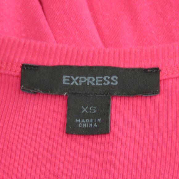 Express Y2k Hot Pink Baby Doll Spaghetti Strap Tank Top XS Cute Summer - Picture 7 of 8